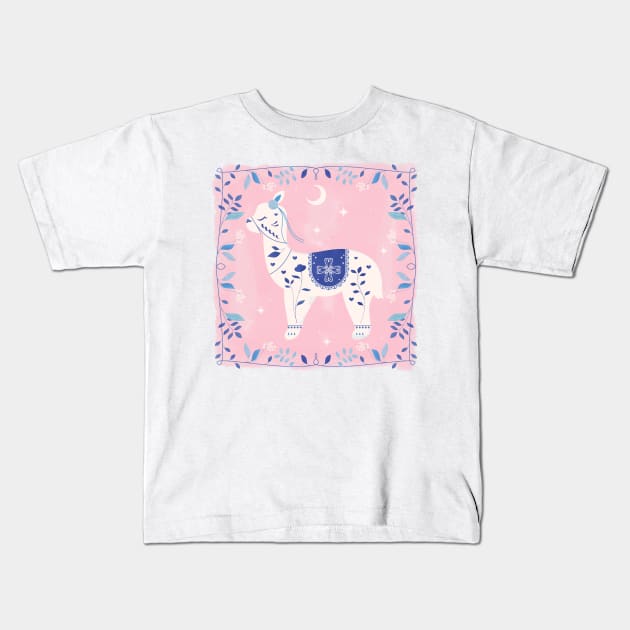 Dala Alpaca Kids T-Shirt by CarlyWatts